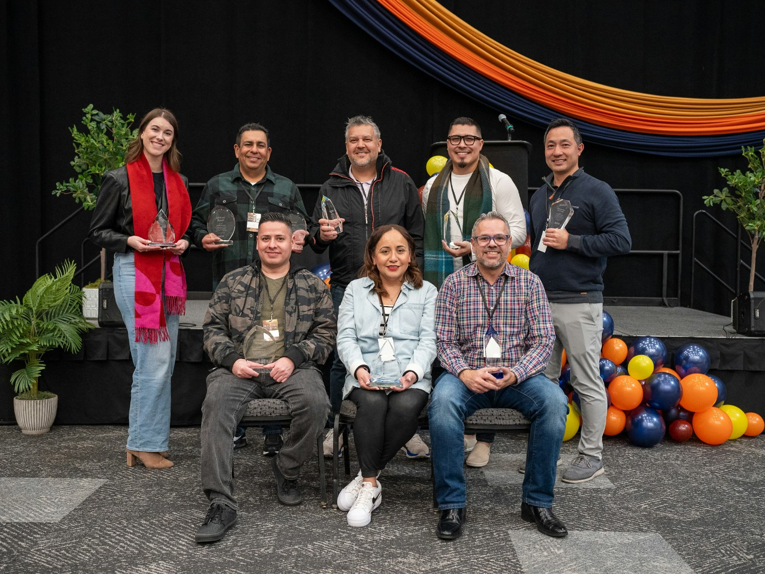 Celebrating our team members during our annual awards ceremony.
