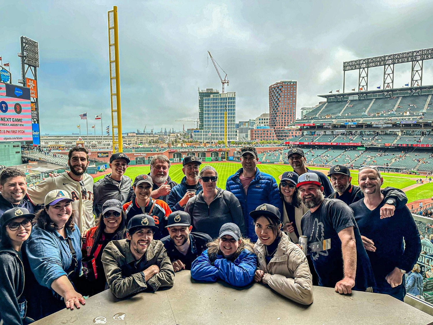 Members of our team attending a Giants game in San Francisco.
