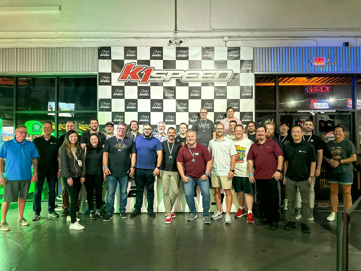 Members of our team on a go-kart racing outing in Santa Clara.
