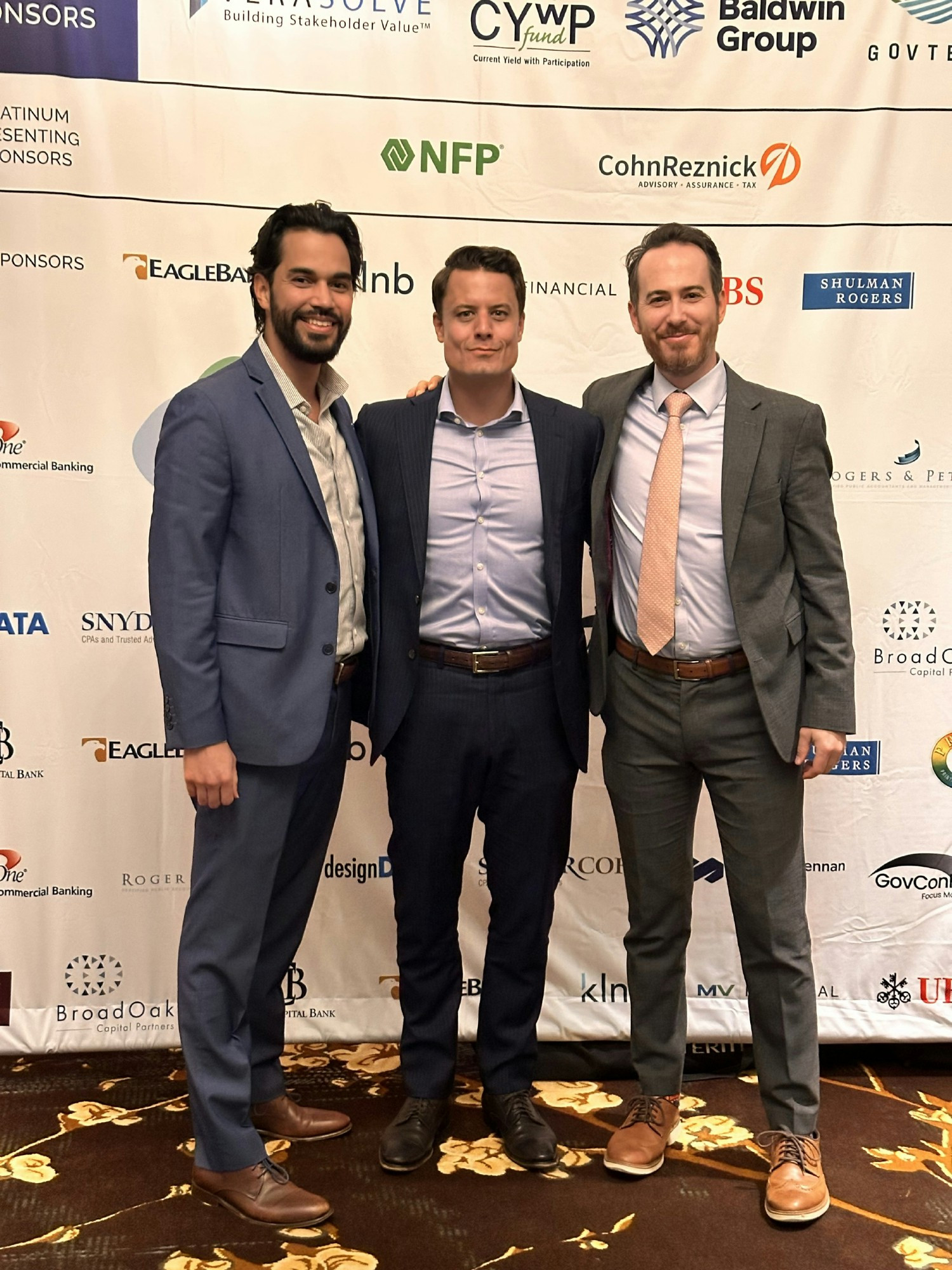 Iberia Advisory's CEO Ryan, VP Ben & Director of Talent Jared, attending the Moxie Awards!