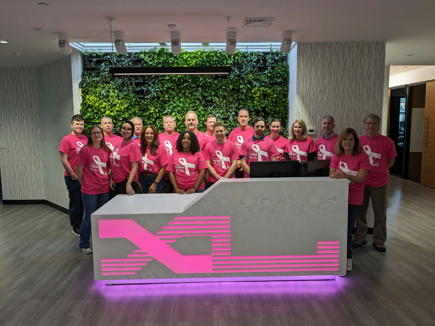 Our team all wore pink in support of Breast Cancer Awareness Month.