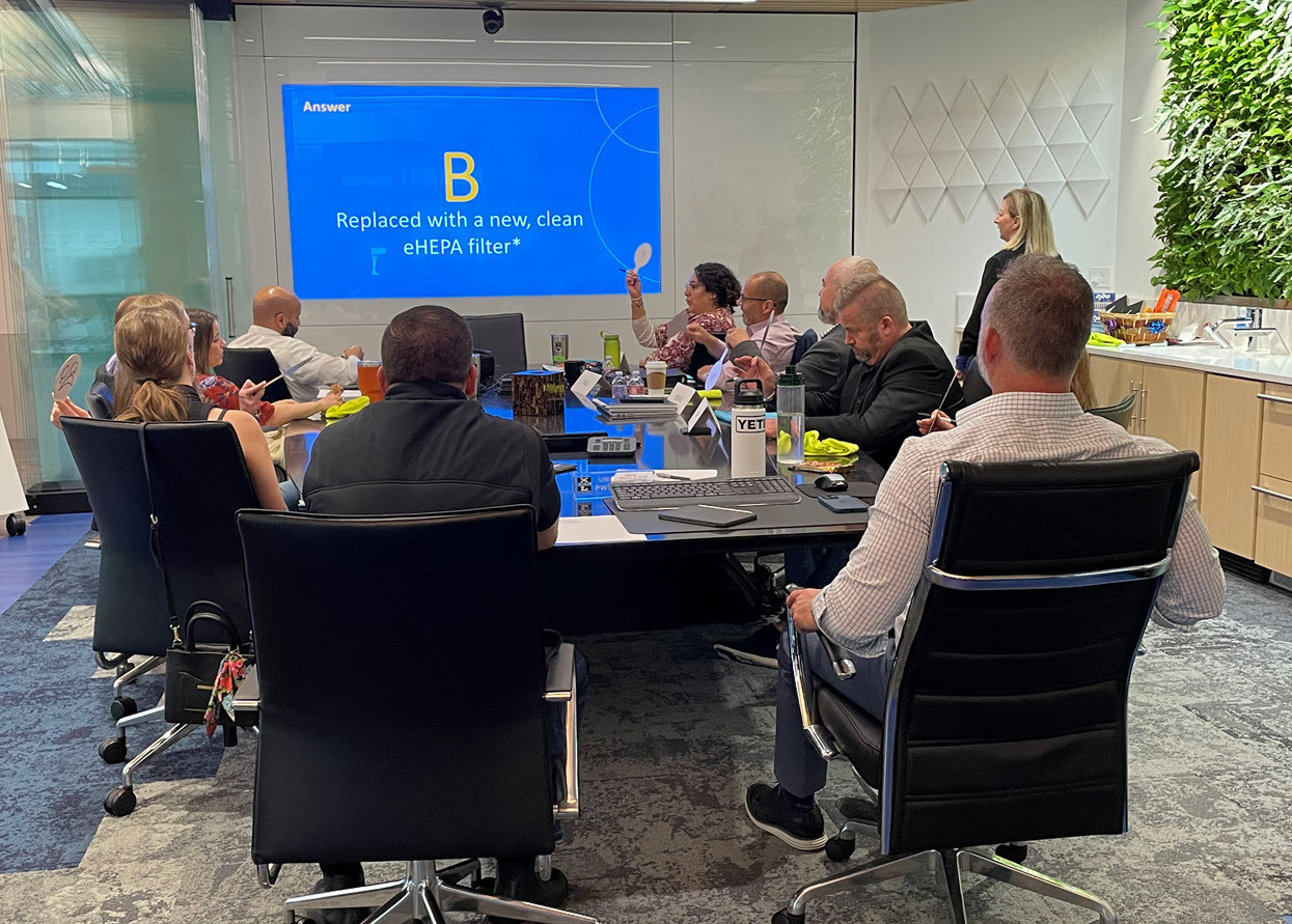 At company meetings, we have fun breaks to play games that serve as team building events.
