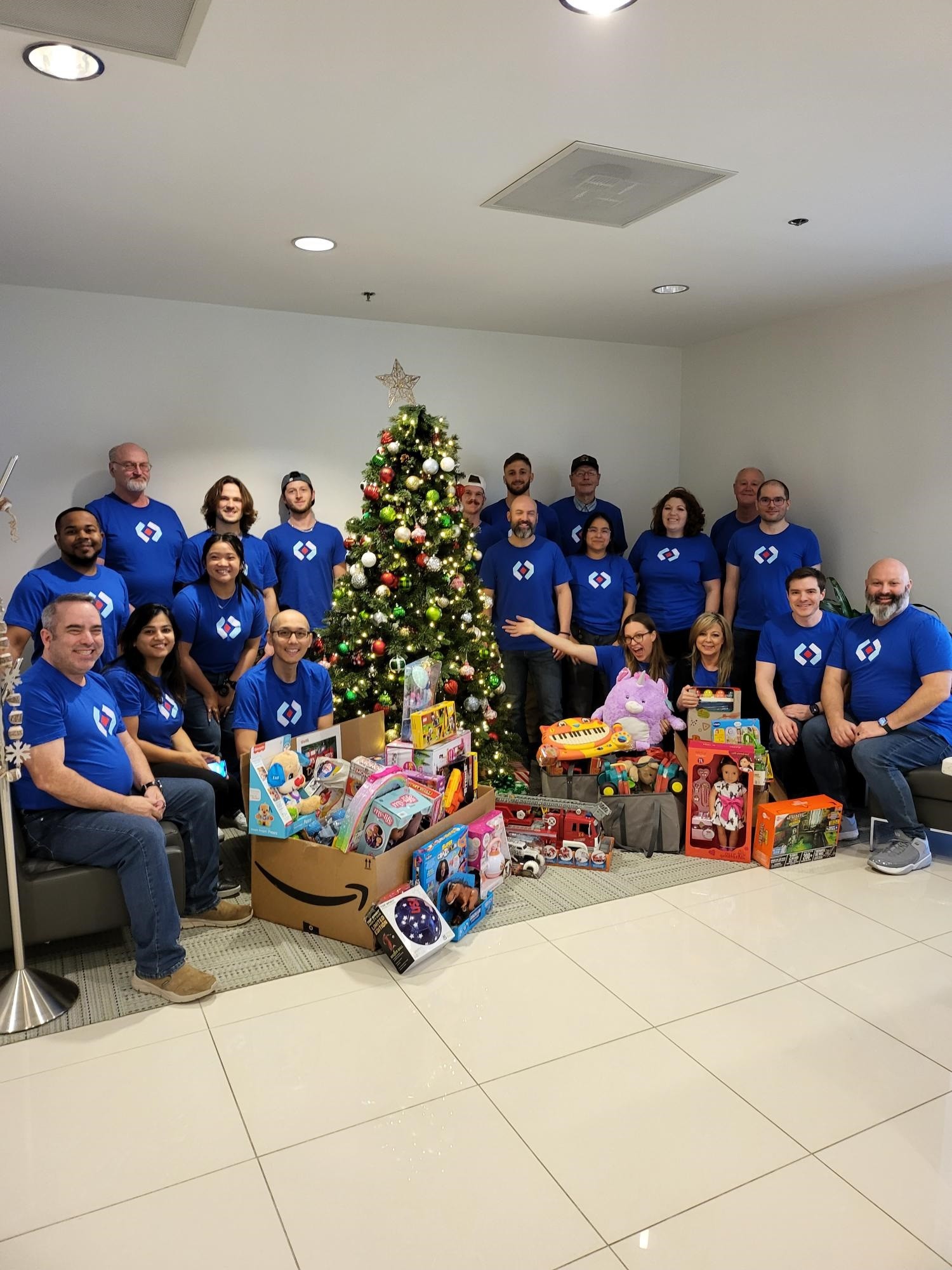 Toys for Tots donation drive at office