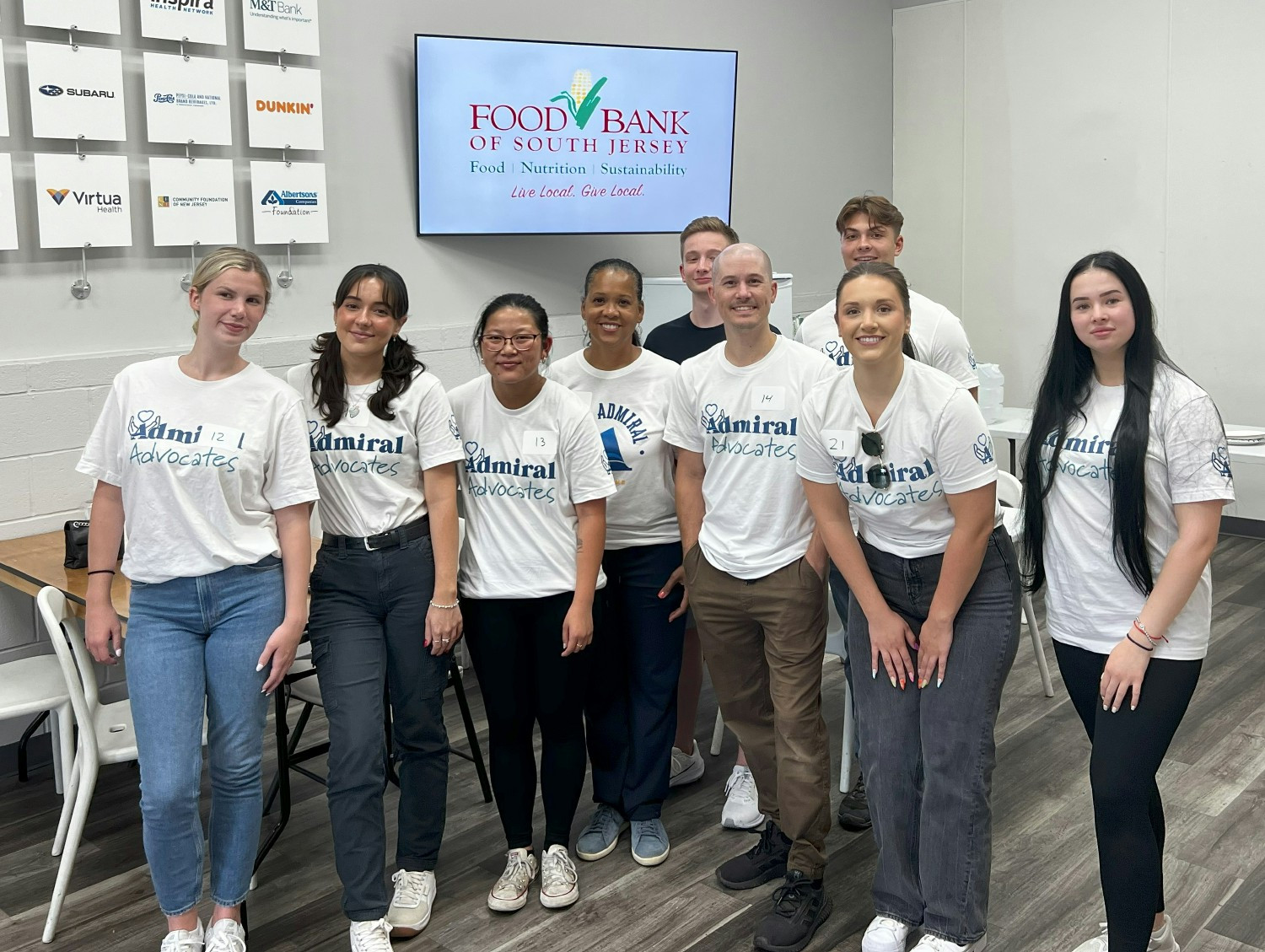 Admiral Advocates spent the day volunteering with our interns at the Food Bank of South Jersey.
