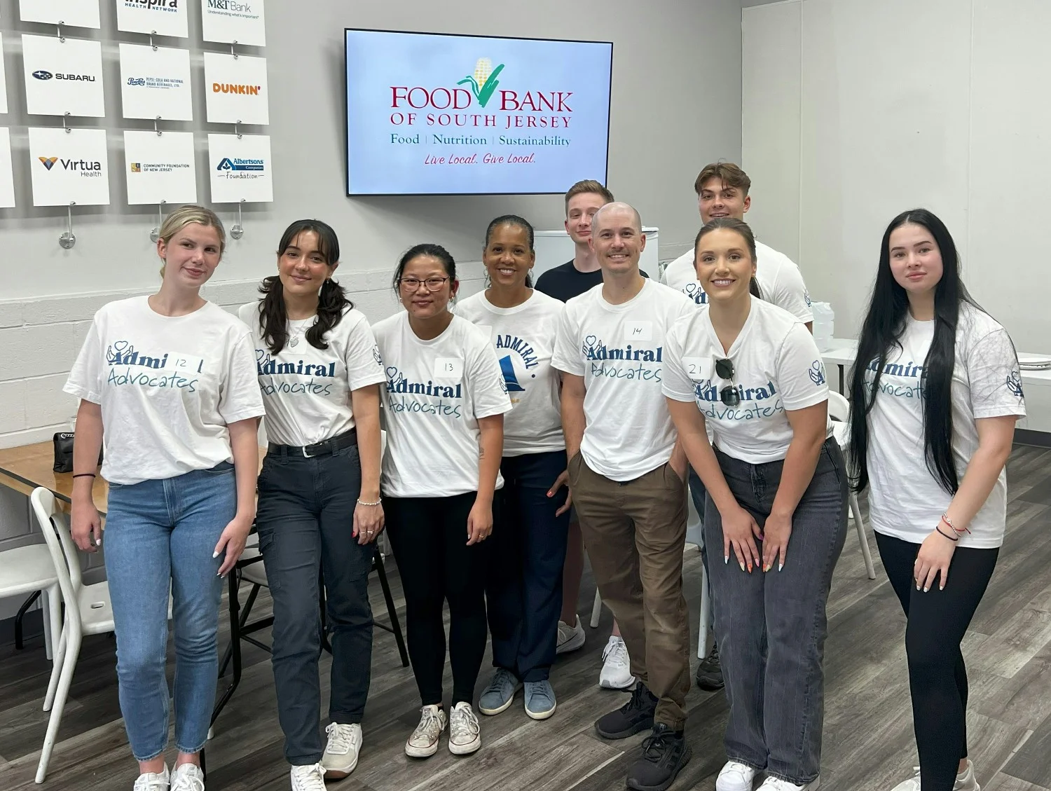 Admiral Advocates spent the day volunteering with our interns at the Food Bank of South Jersey.