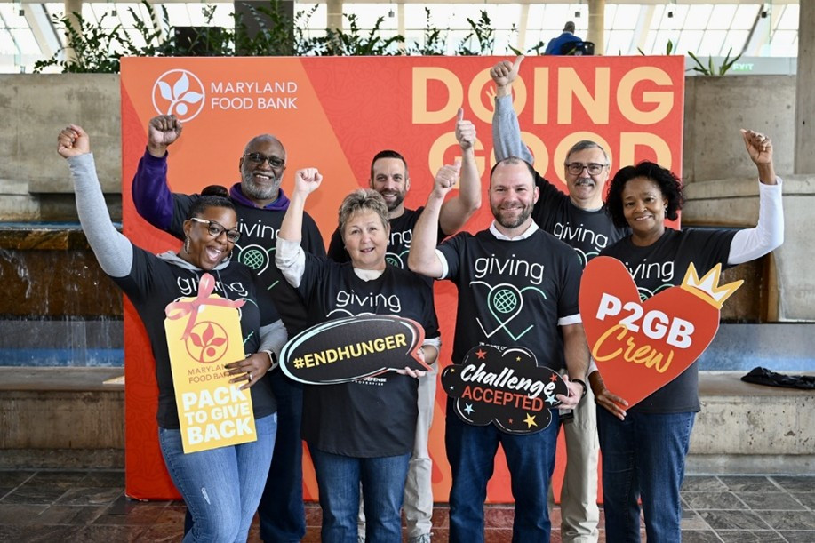 Members of the COPT Defense Team volunteering at the Maryland Food Bank’s Thanksgiving food drive.