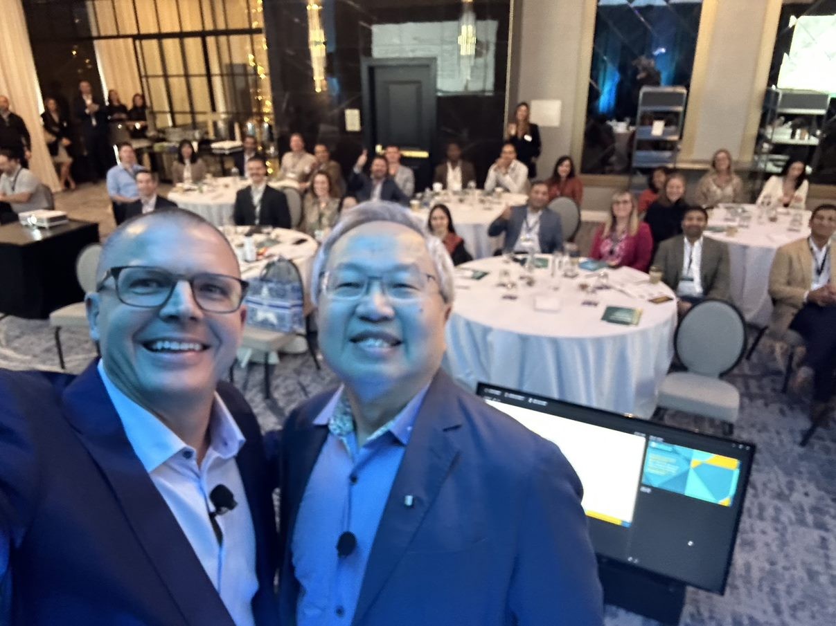 Chief Commercial Officer, Tom Williamson and BTI founder/ Chief Technology Officer, Dr. Scheffer Tseng, snap a selfie!