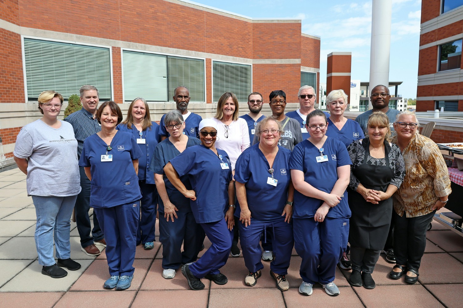 Environmental Services Team celebrating their special week of recognition as key members to patient health and healing.