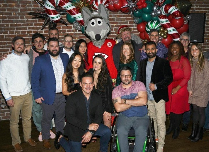 Group photo at our company Christmas Party.