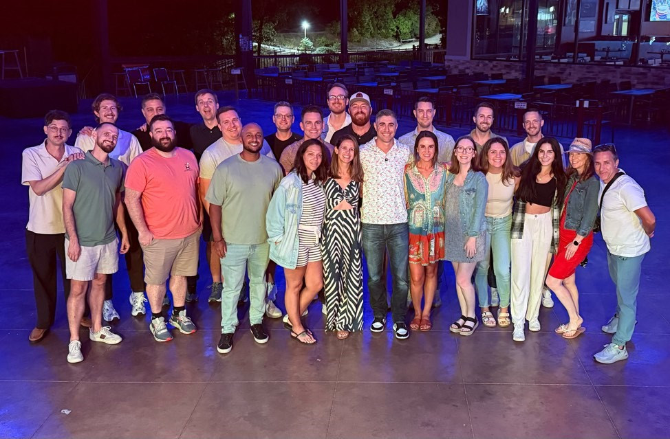Our team at our first company retreat, at the Ozarks.