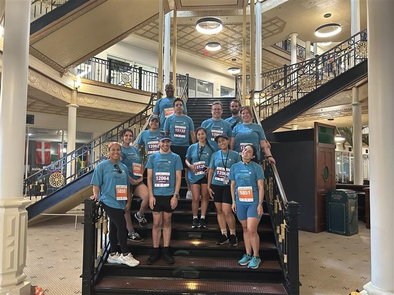 Showing up together at the IOA 5K and moving forward as one team.