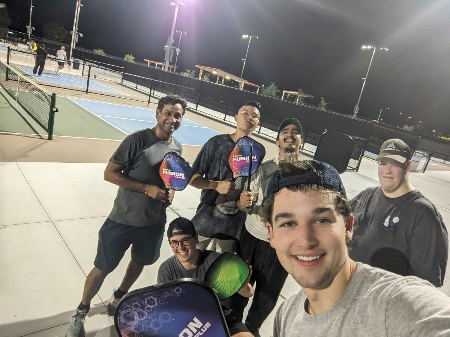 Pickleball action 