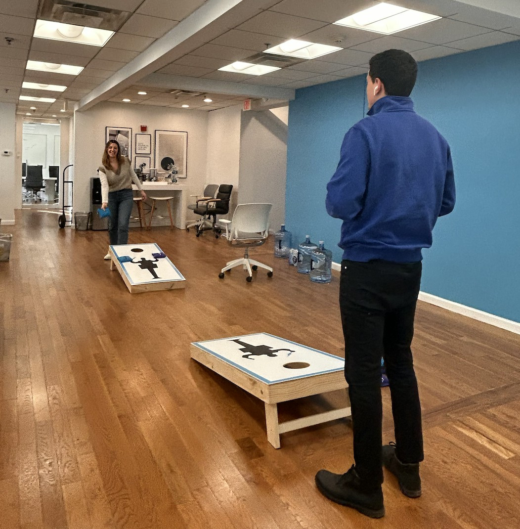 In office cornhole competition