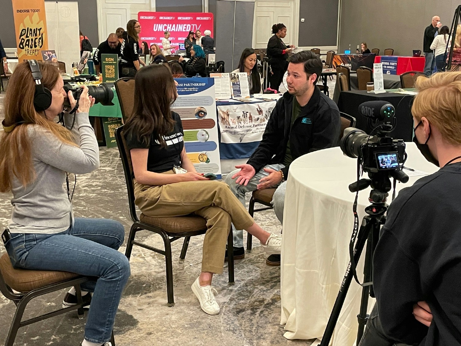 Project & Impact Manager Mark Onley providing an interview.