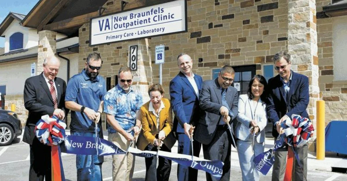 Ribbon cutting ceremony for a new clinic. 