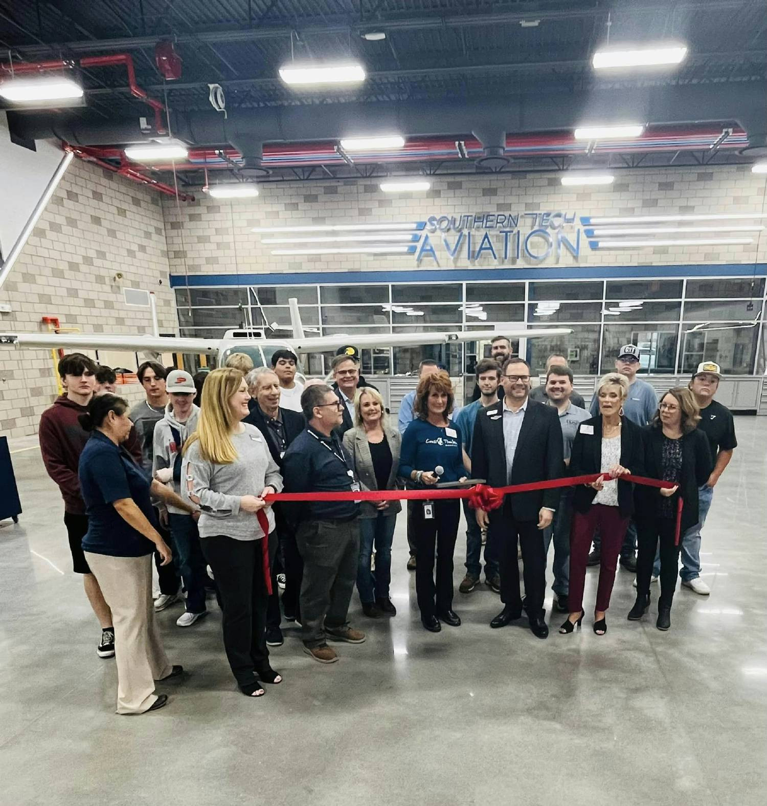 Our school continues growth to meet the needs of our community. This year we cut the ribbon on our new aviation program.
