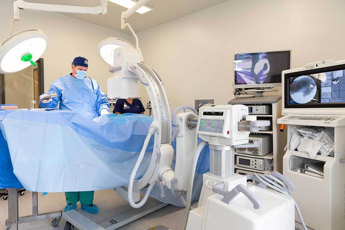 One of our surgeons in our state of the art OR suites