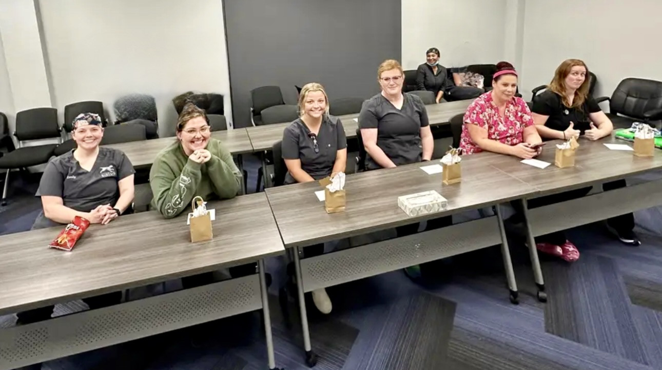 Happy faces for a presentation.
