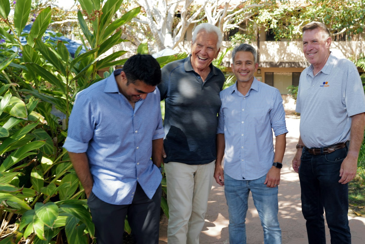 Four of Nudj Health's board members: Samir Batra, Don Cohn, Yuri Sudhakar and Craig Andrews