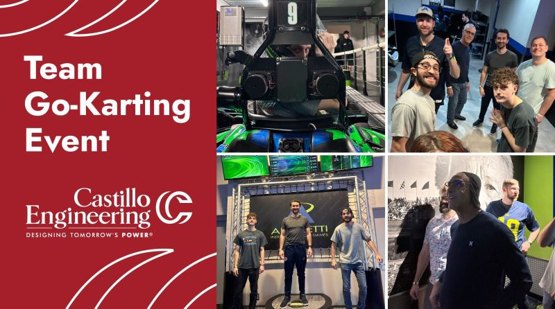 The Castillo Engineering team took a break from the office to hit the track at Andretti! 