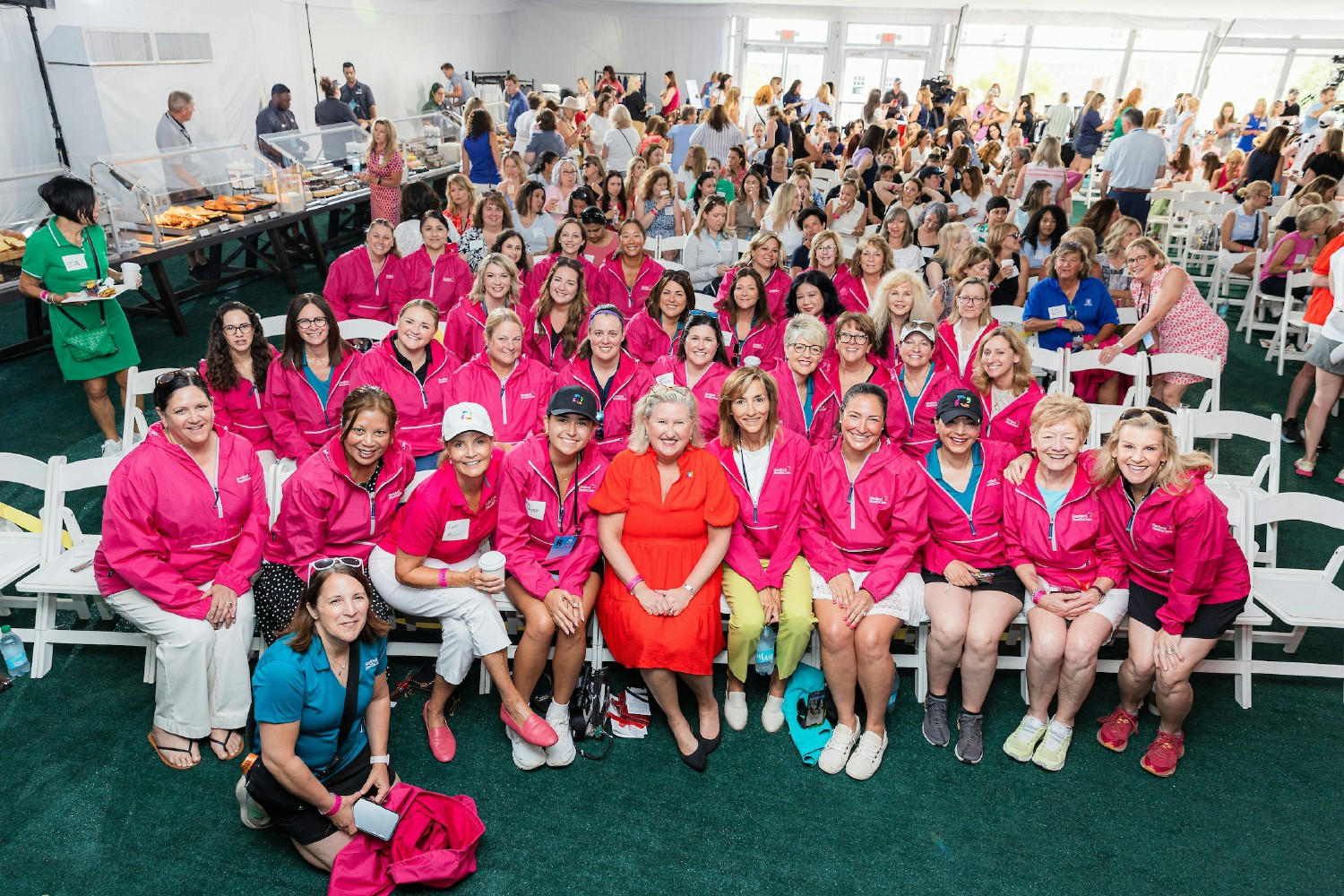 Hartford HealthCare colleagues and guests attend the Women's Day at the Traveler's Championship