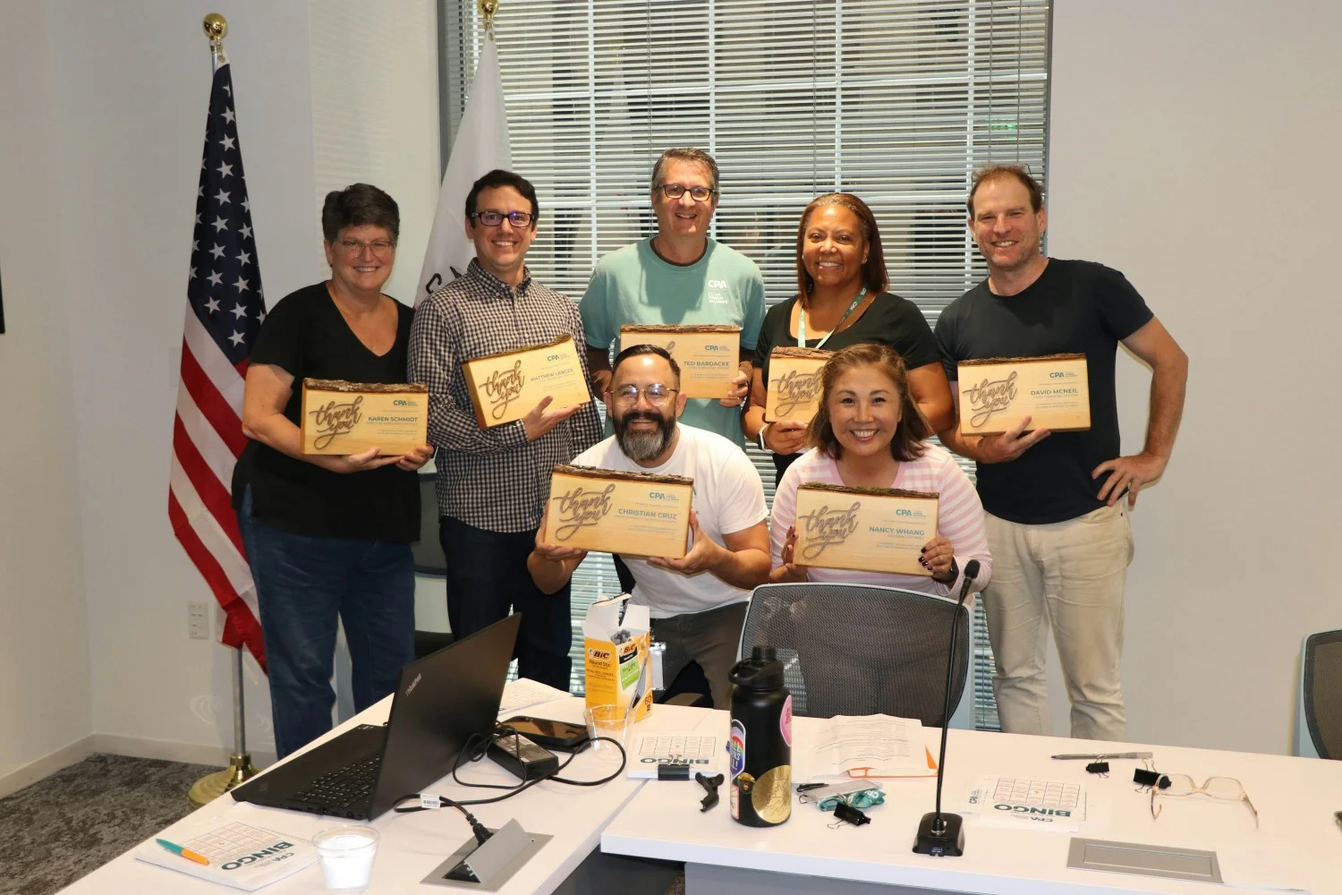 CPA staff members celebrating 5 years of service during our Annual Employee Recognition Celebration.