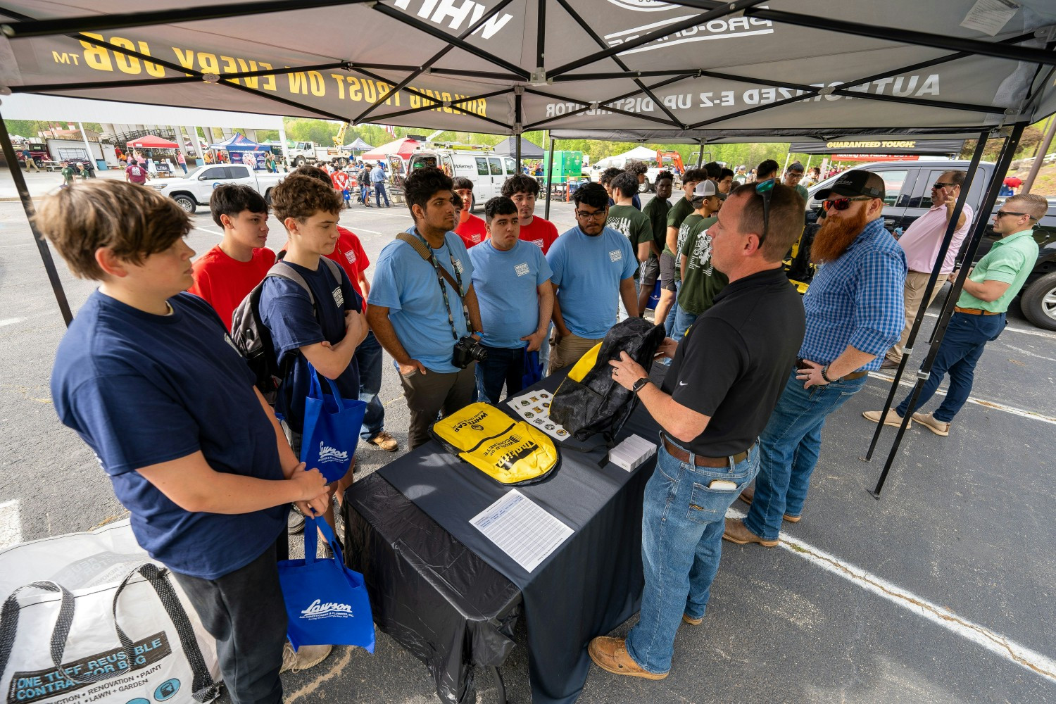 The White Cap recruiting team on-site at a Tool Expo sponsored by a local college