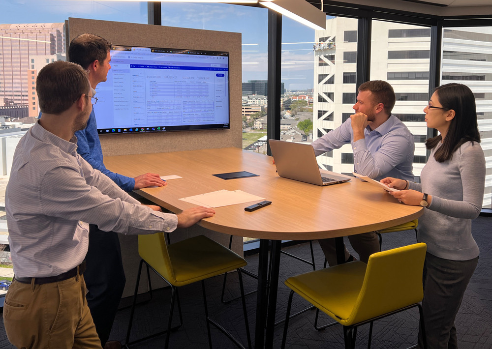 Planning meeting at Rexel headquarters. 