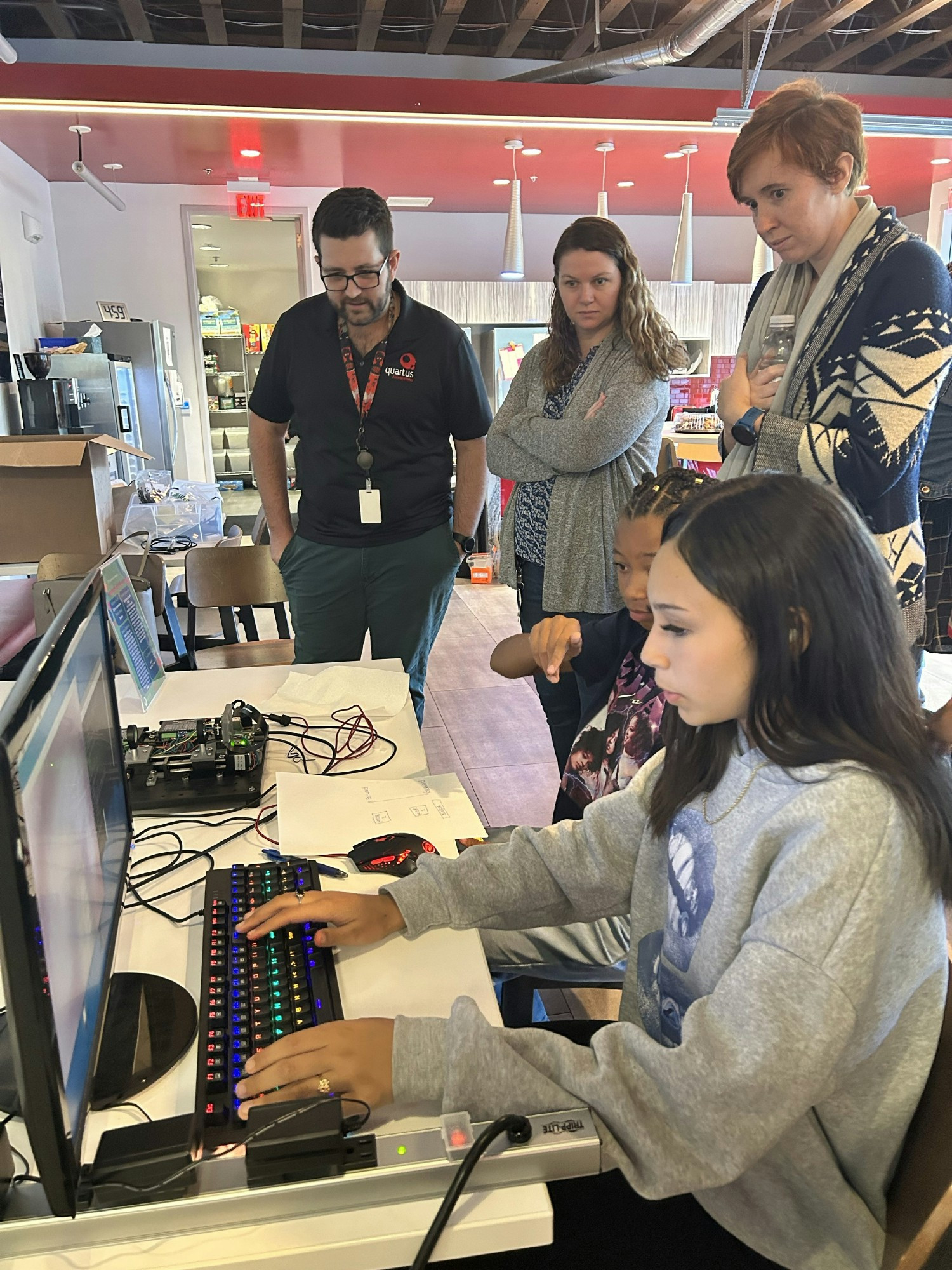 Quartus hosted a student showcase for partner organization Greater Than Tech. 