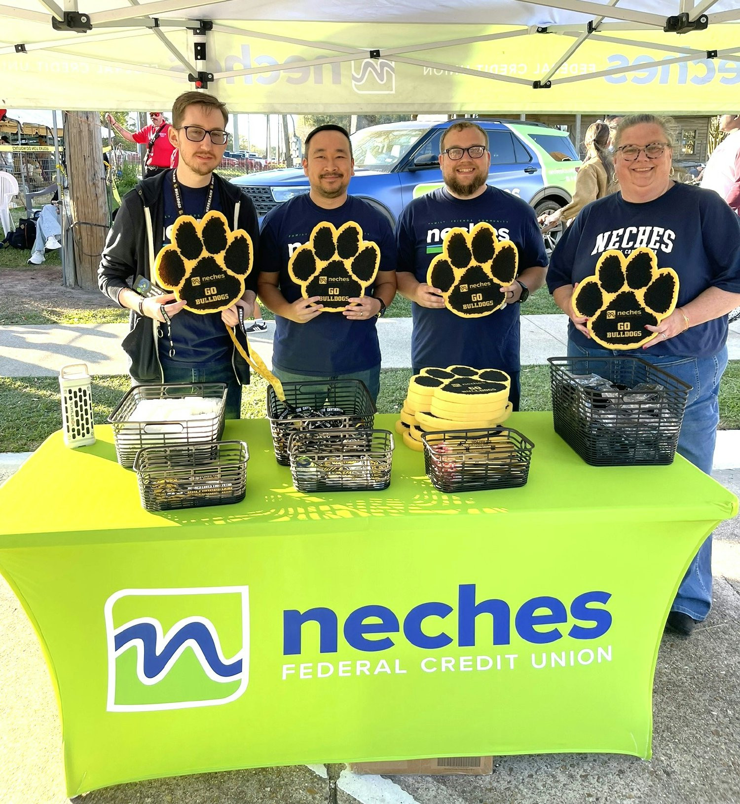 Community spirit in action! Our IS Department volunteers proudly represented Neches at the Nederland Heritage Festival!
