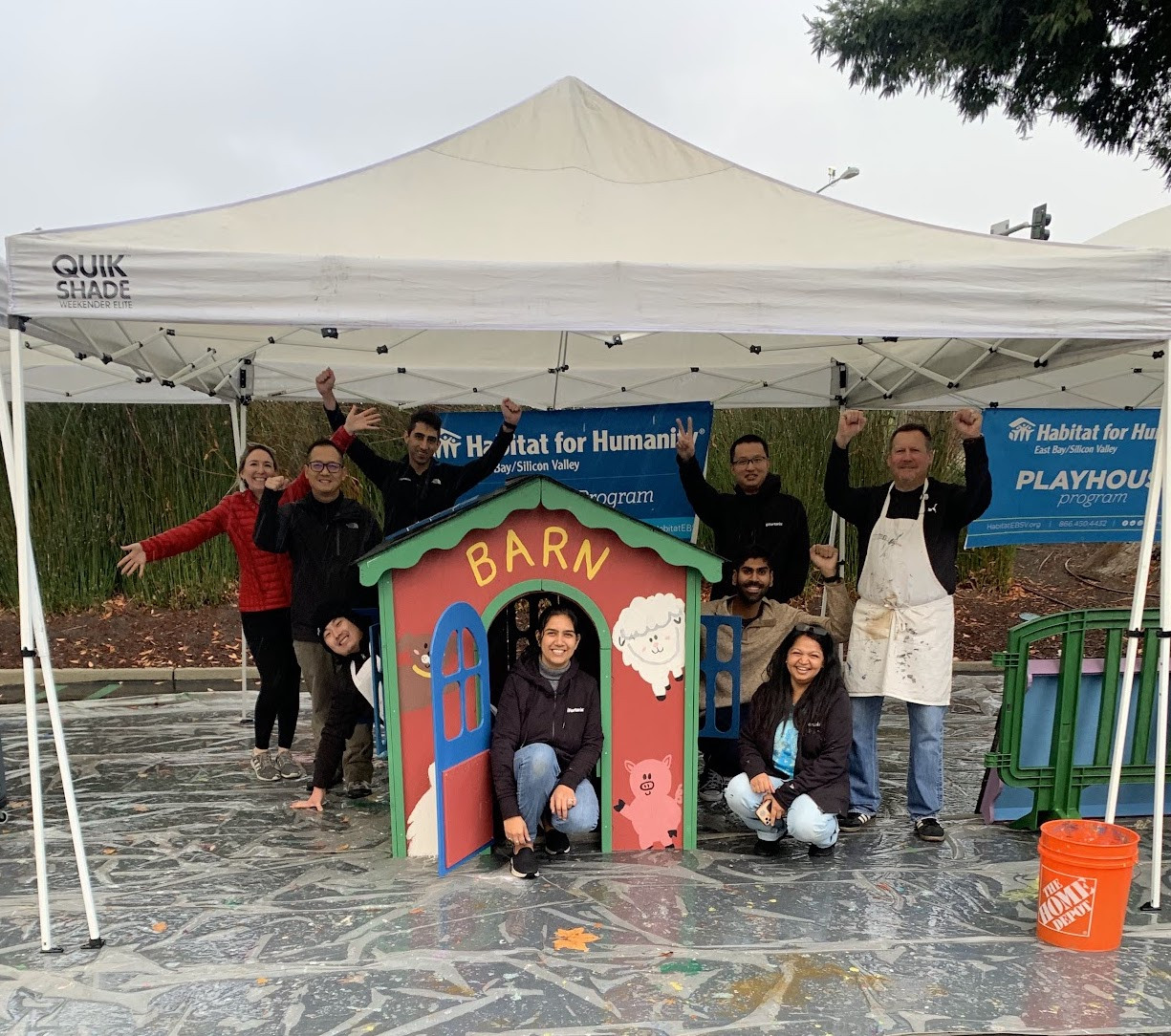 Building children's playhouses for our Season of Giving initiative!