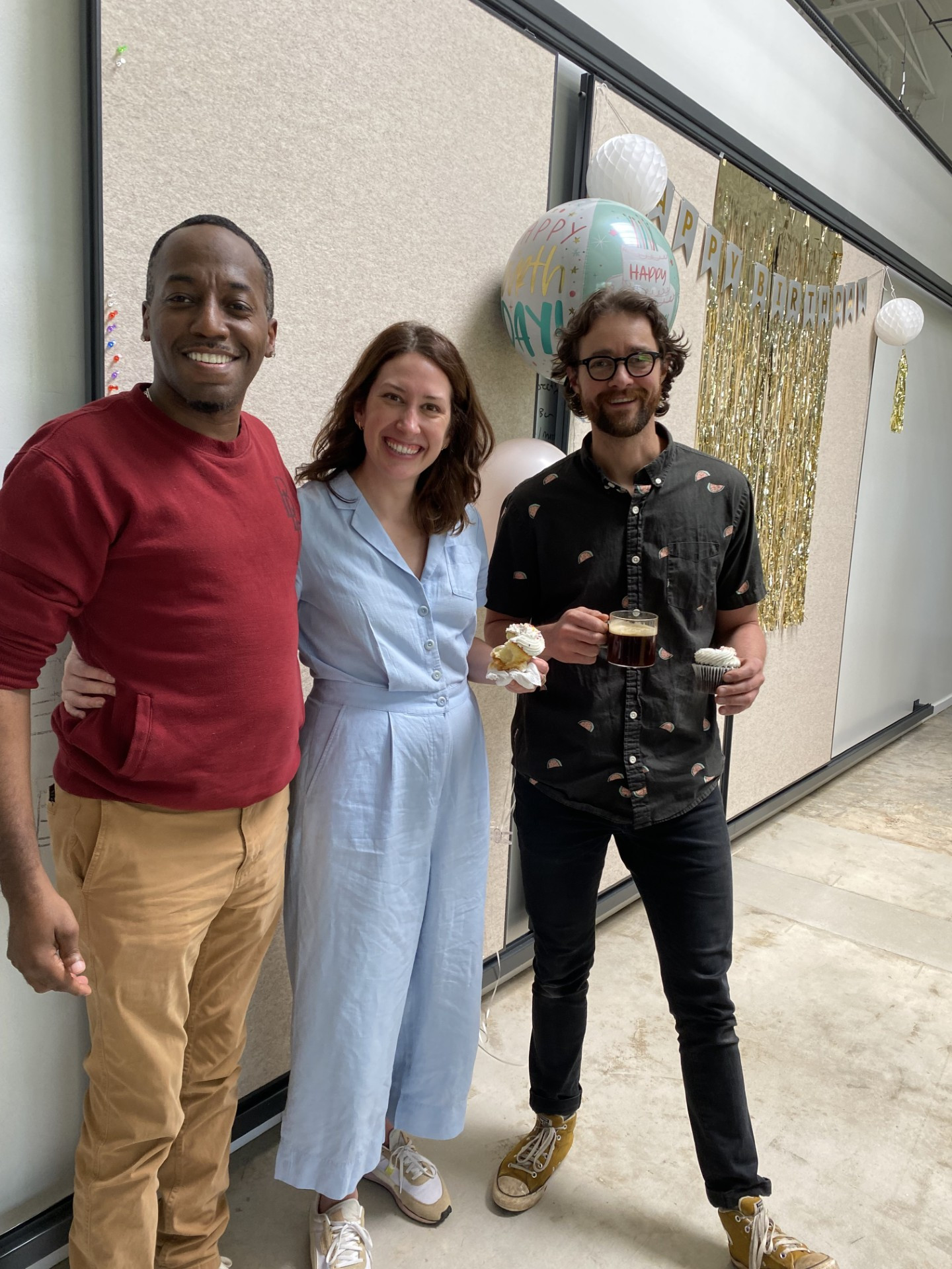 Sarah Bagle, CCO & President, with Patrick Kolts, Photography Manager, Carl Tolbert, Customer Experience Manager.