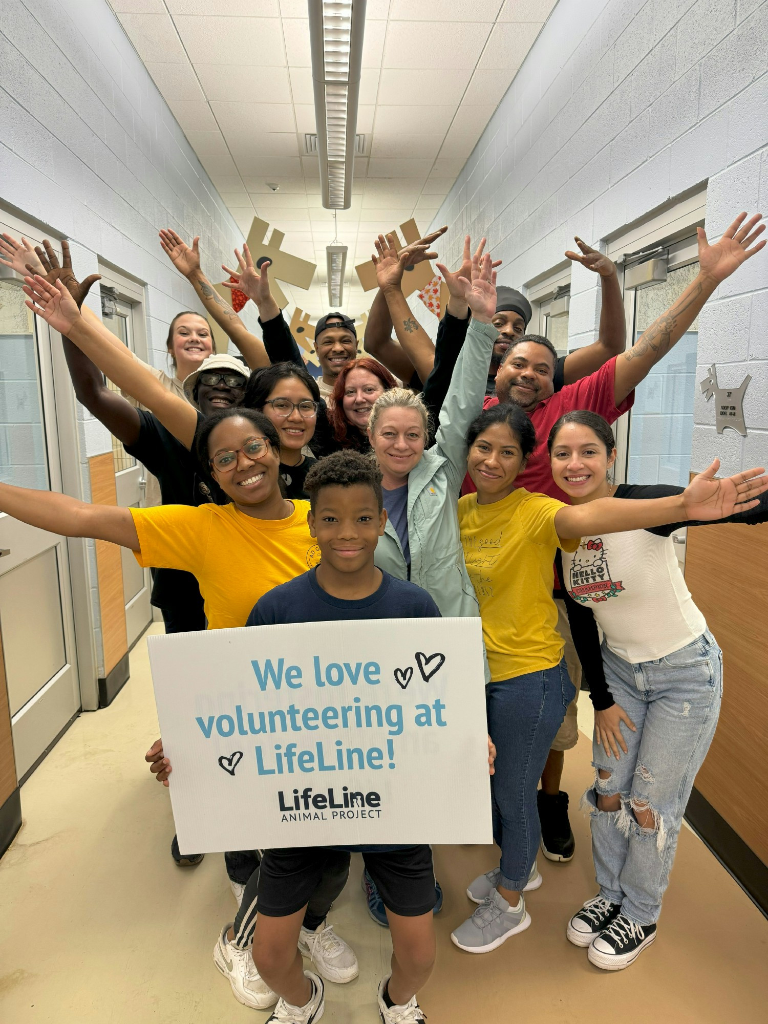 AD Volunteering at LifeLine Animal Shelter.