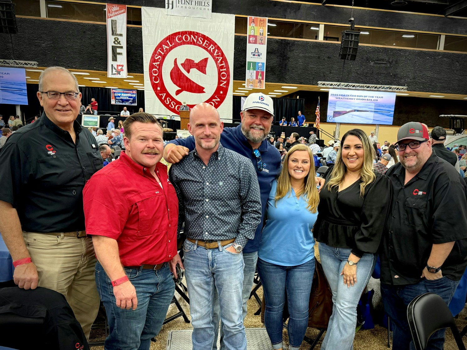 Code Red Safety leadership at the CCA Banquet in Corpus—connecting with peers and celebrating safety excellence.