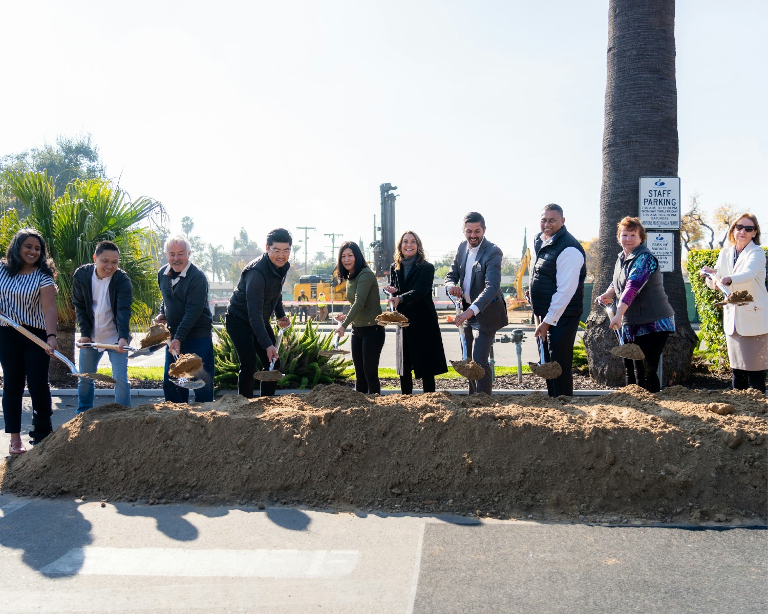 The MAAS team celebrating the groundbreaking of two new buildings for students at Fullerton College. 