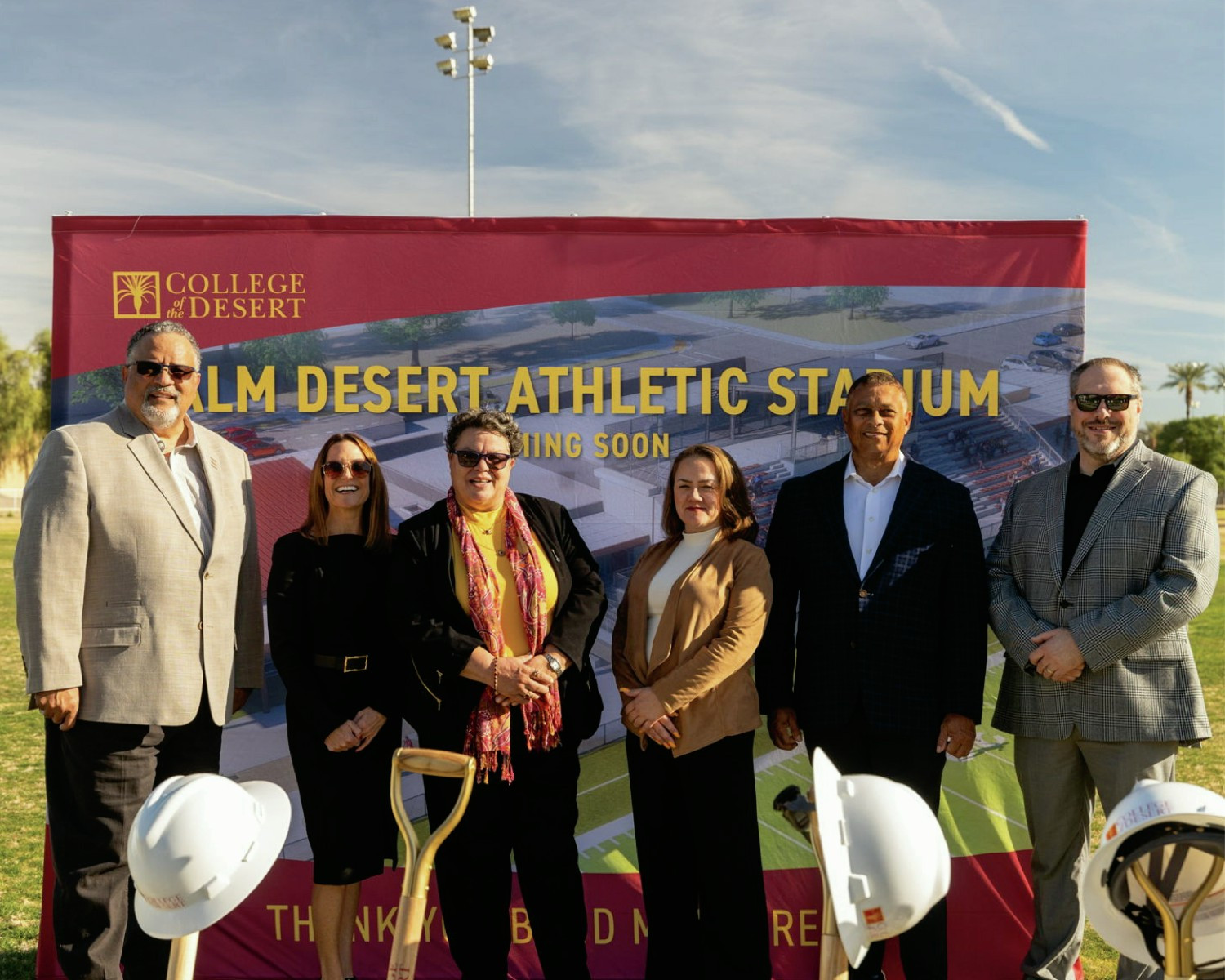 The MAAS team celebrating the groundbreaking of two new buildings for students at Fullerton College. 