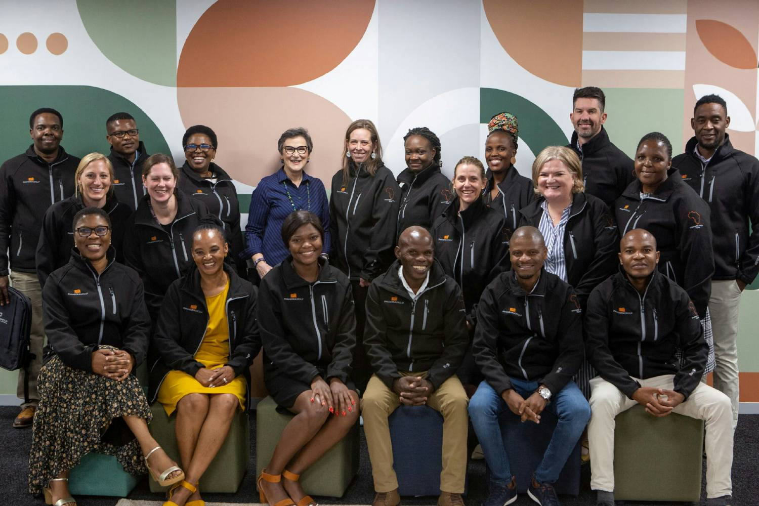 Founder, Board Chair, and President Emeritus, Betsy Bassan visiting Panagora’s TSS group in South Africa.