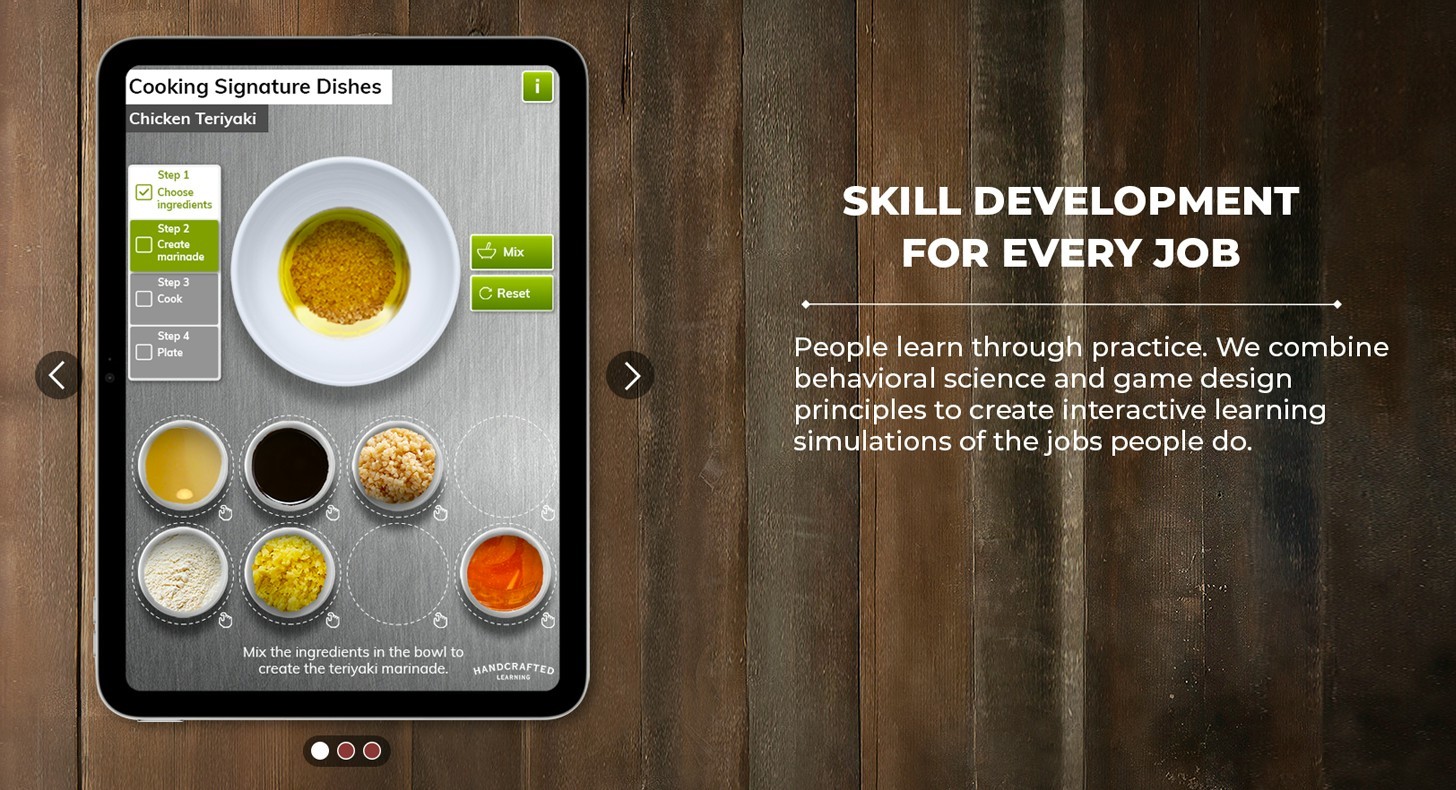 Handcrafted Learning designs and develops interactive eLearning and digital simulations to help employees build skills.