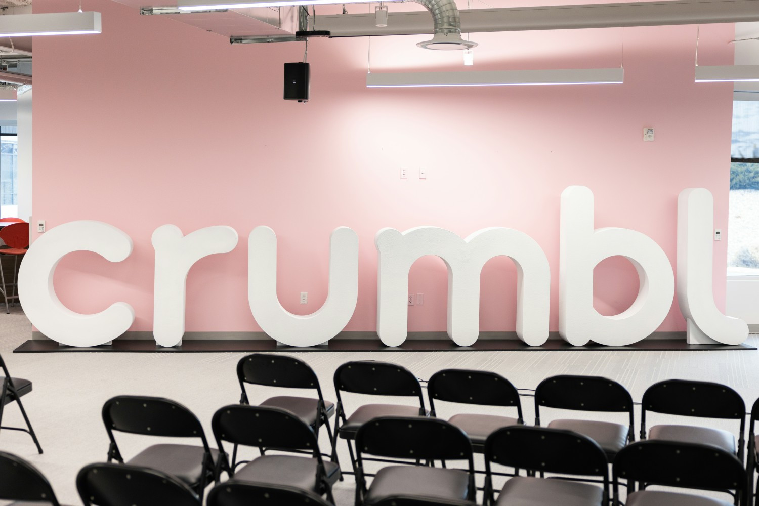 Crumbl All-Hands area for company meetings