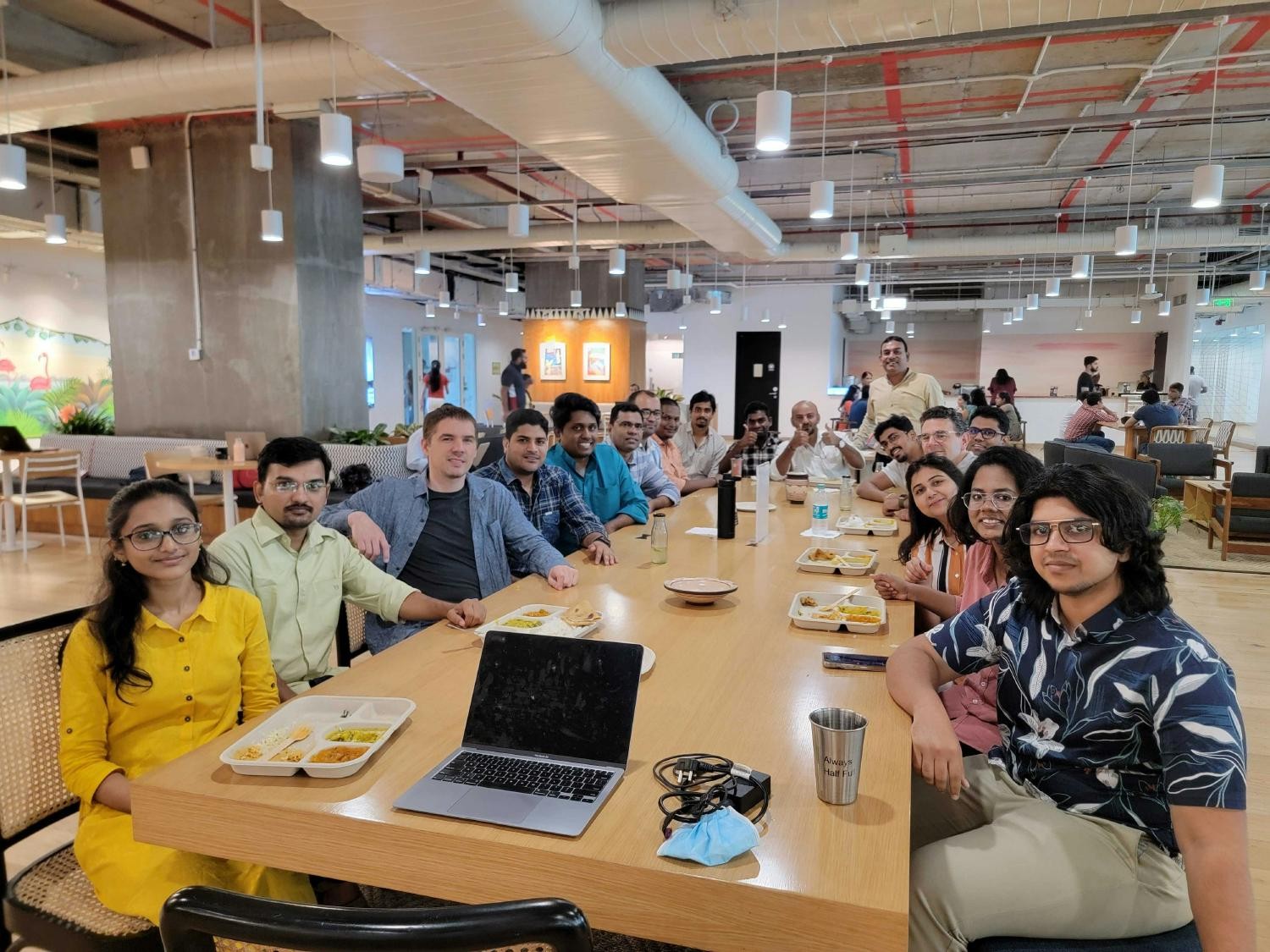 Working lunch session with many of our Engineering team members. 