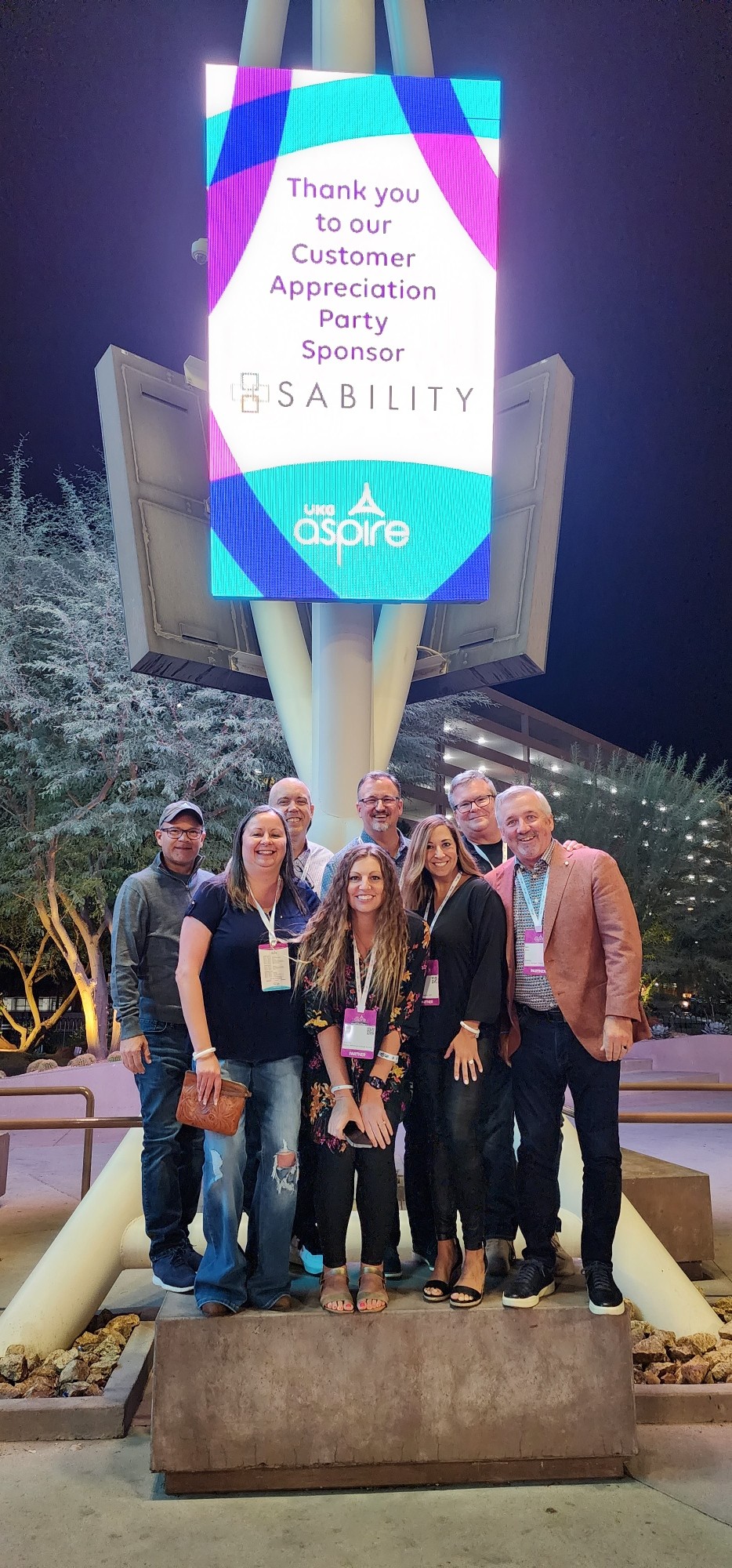 Sability team having a great night out at their sponsored Imagine Dragons concert at the UKG customer conference.