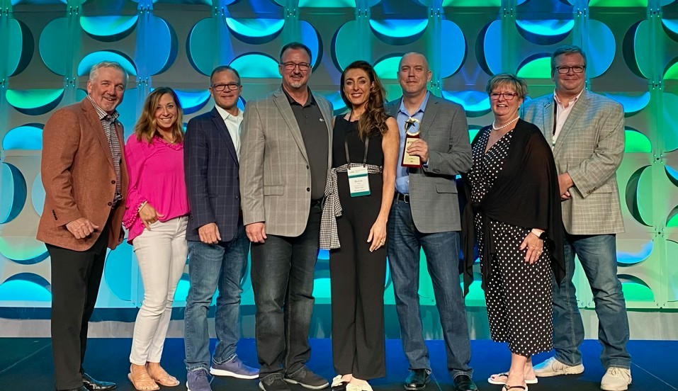 Sability receiving the 2022 UKG - Raven Intelligence Voice of the Customer Award for excellence in customer success.