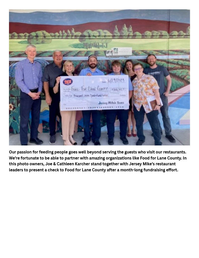 Donation to Food for Lane County