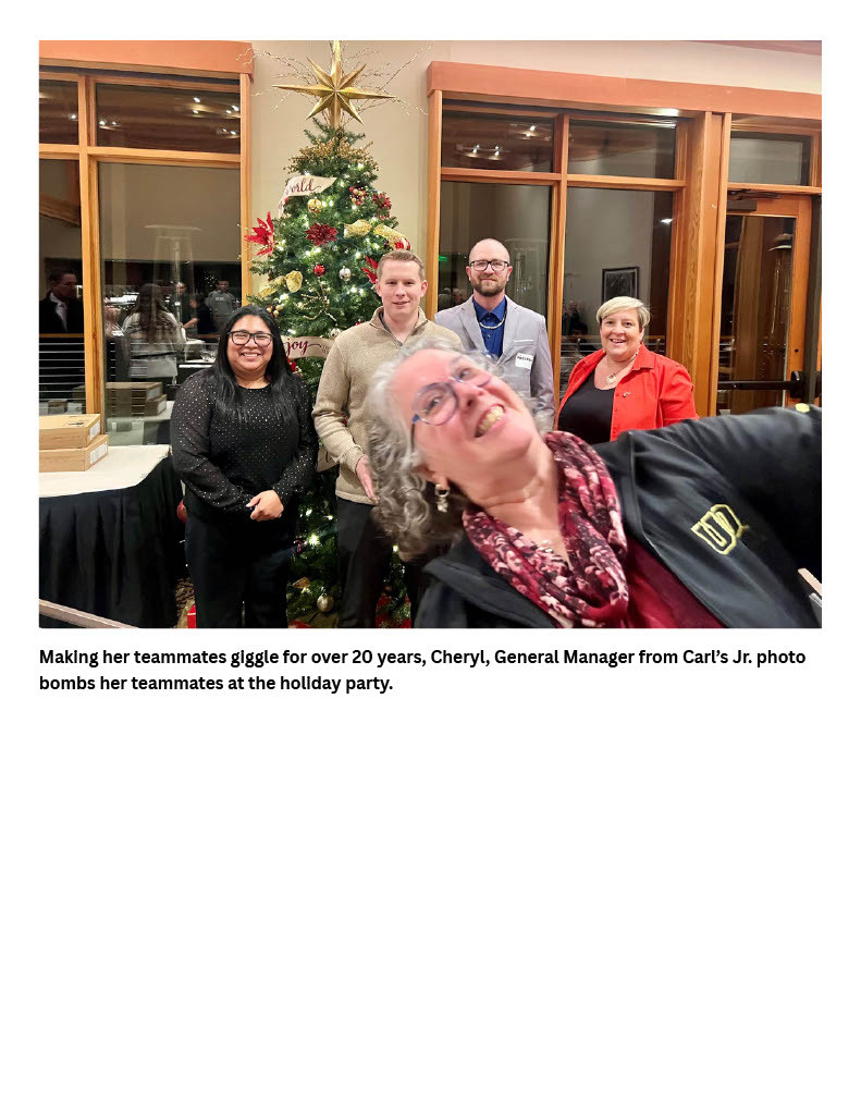All giggles at the Holiday Party