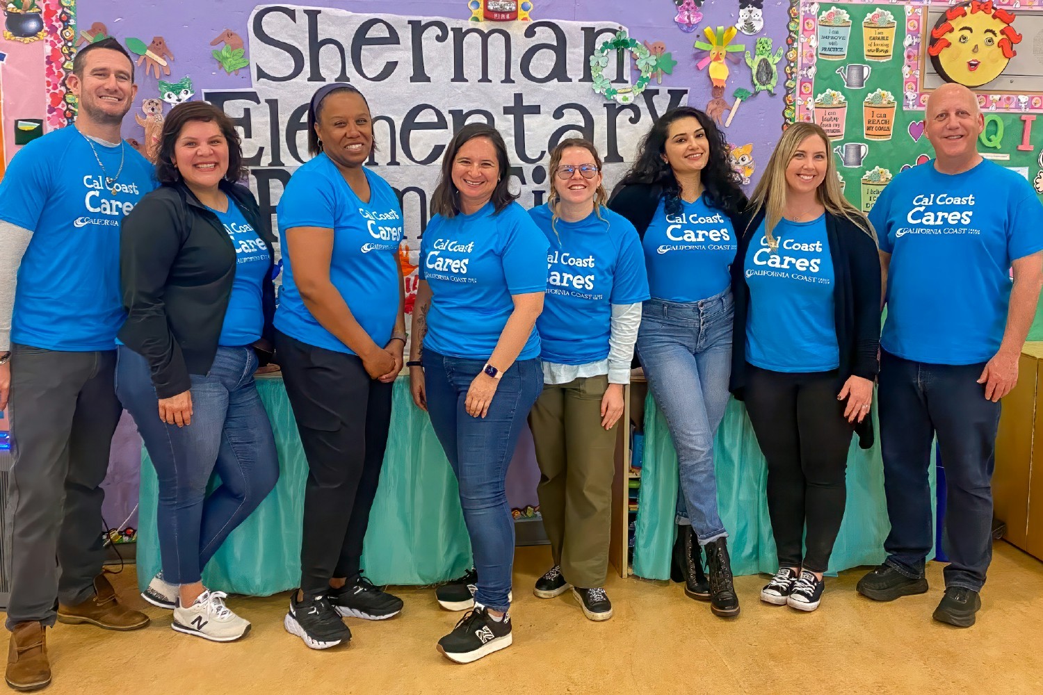 Cal Coast employees volunteering their time and support for the Read Across America program.