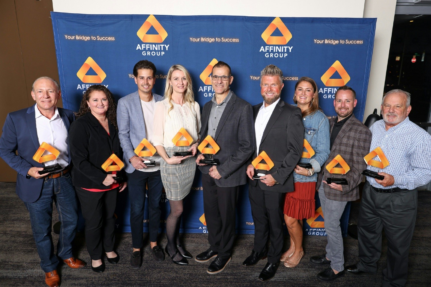 Our 2022 class of Affinity Group enterprise award winners at our annual Leadership Summit. 