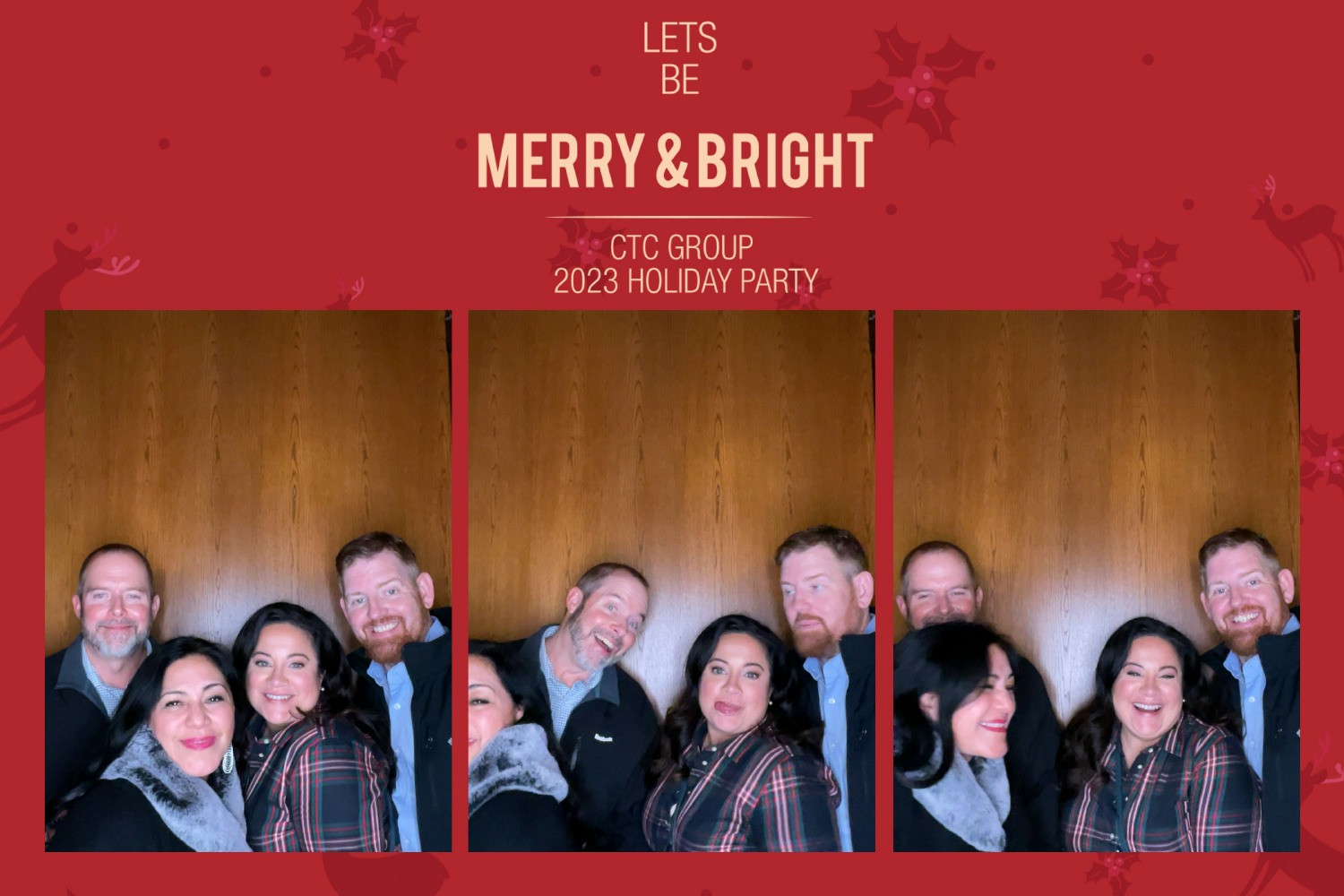 Fun with the holiday party photo booth. 