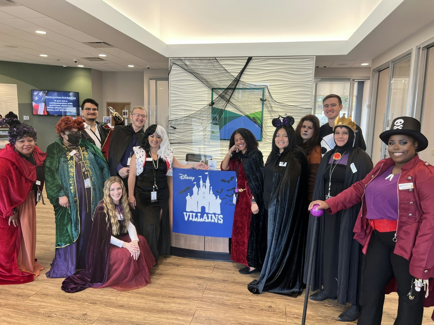 Halloween is a big deal. Each department picks a theme and competes for the best costumes under various categories