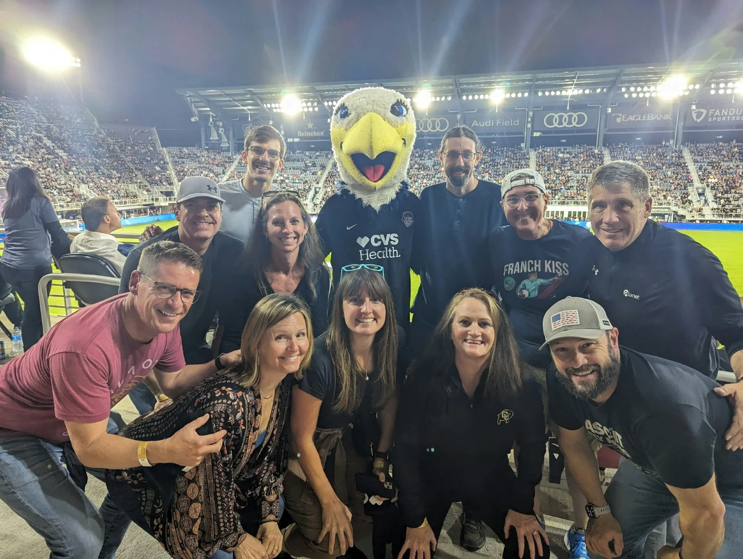 A group from all across the country were in town for a meeting and came together for a fun-filled soccer game.
