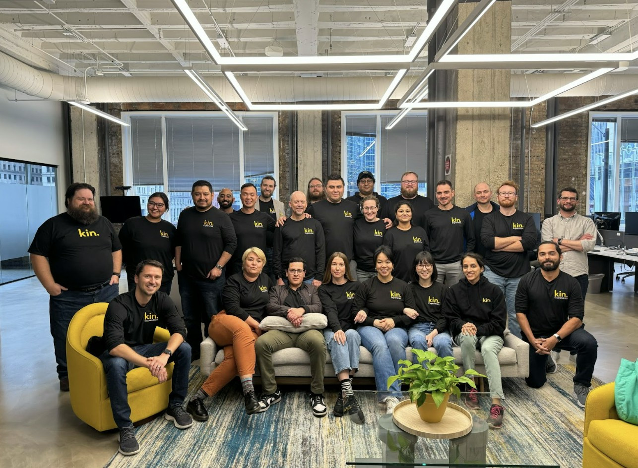 Kin's Expansion Product Platform Team getting together at our Chicago Headquarters